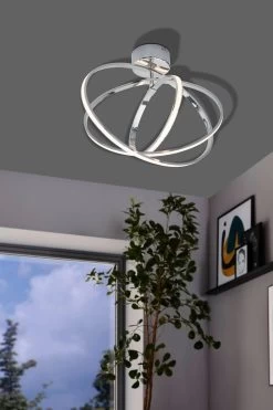 Eglo Selvina Metal Integrated LED Flush Ceiling Light Fitting