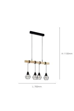 Eglo Townshend 5 Caged Ceiling Light Pendant 7 Eglo Townshend 5 Caged Ceiling Light Pendant -Eglo TG8208s3