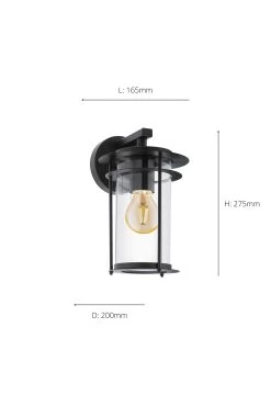 Eglo Valdeo Outdoor Wall Light With Clear Glass Shade -Eglo TN9851s4