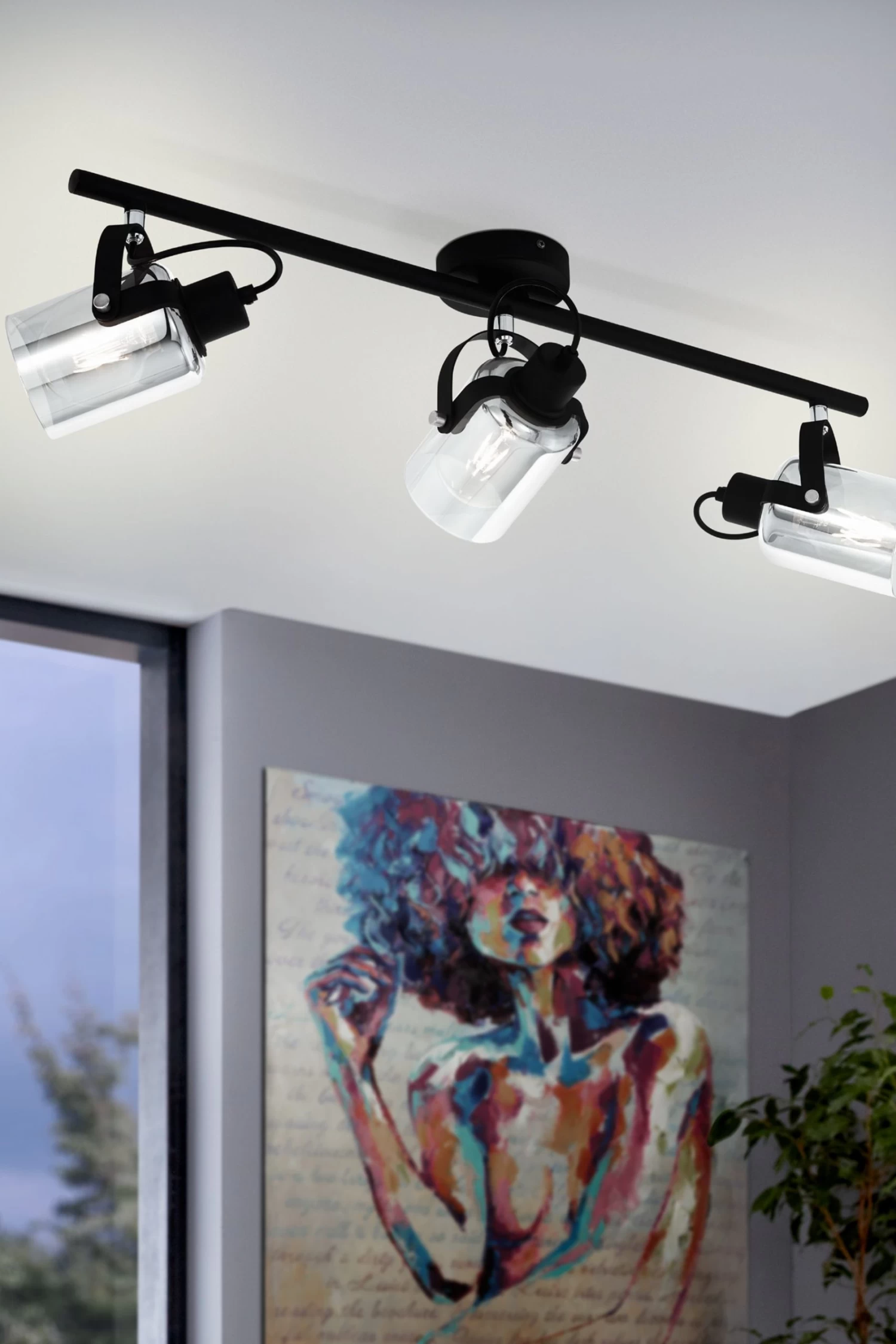 Eglo Smoked Glass Berregas 3 Light Spotlight 3 Eglo Smoked Glass Berregas 3 Light Spotlight