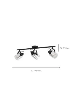 Eglo Smoked Glass Berregas 3 Light Spotlight 7 Eglo Smoked Glass Berregas 3 Light Spotlight -Eglo U73328s3