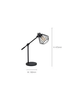 Eglo Tabillano Caged Industrial Desk Lamp -Eglo U73329s3