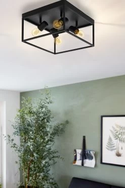 Eglo Silentina 4 Light Square Caged Spotlights