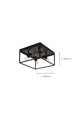 Eglo Silentina 4 Light Square Caged Spotlights 9 Eglo Silentina 4 Light Square Caged Spotlights -Eglo U73330s4