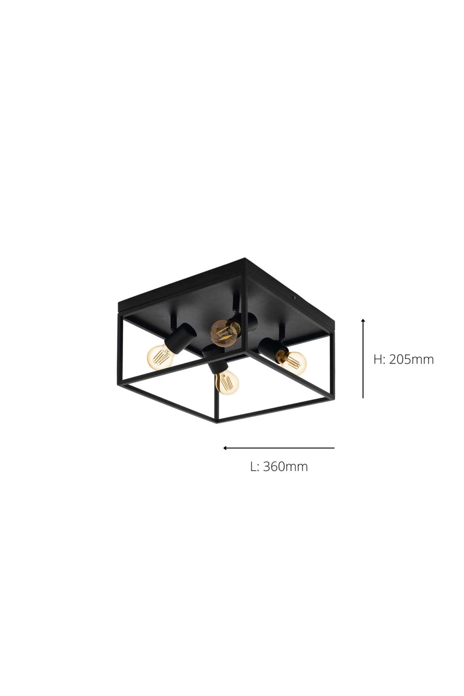 Eglo Silentina 4 Light Square Caged Spotlights 6 Eglo Silentina 4 Light Square Caged Spotlights - Image 4