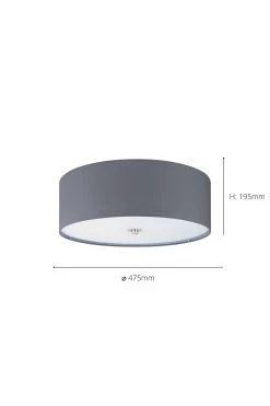 Eglo Pasteri 3 Light Fabric Ceiling Light -Eglo U73332s4