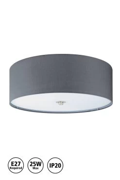 Eglo Pasteri 3 Light Fabric Ceiling Light -Eglo U73332s5