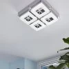 Eglo Chrome And Crystal Fradelo 4 Light Square Ceiling Light
