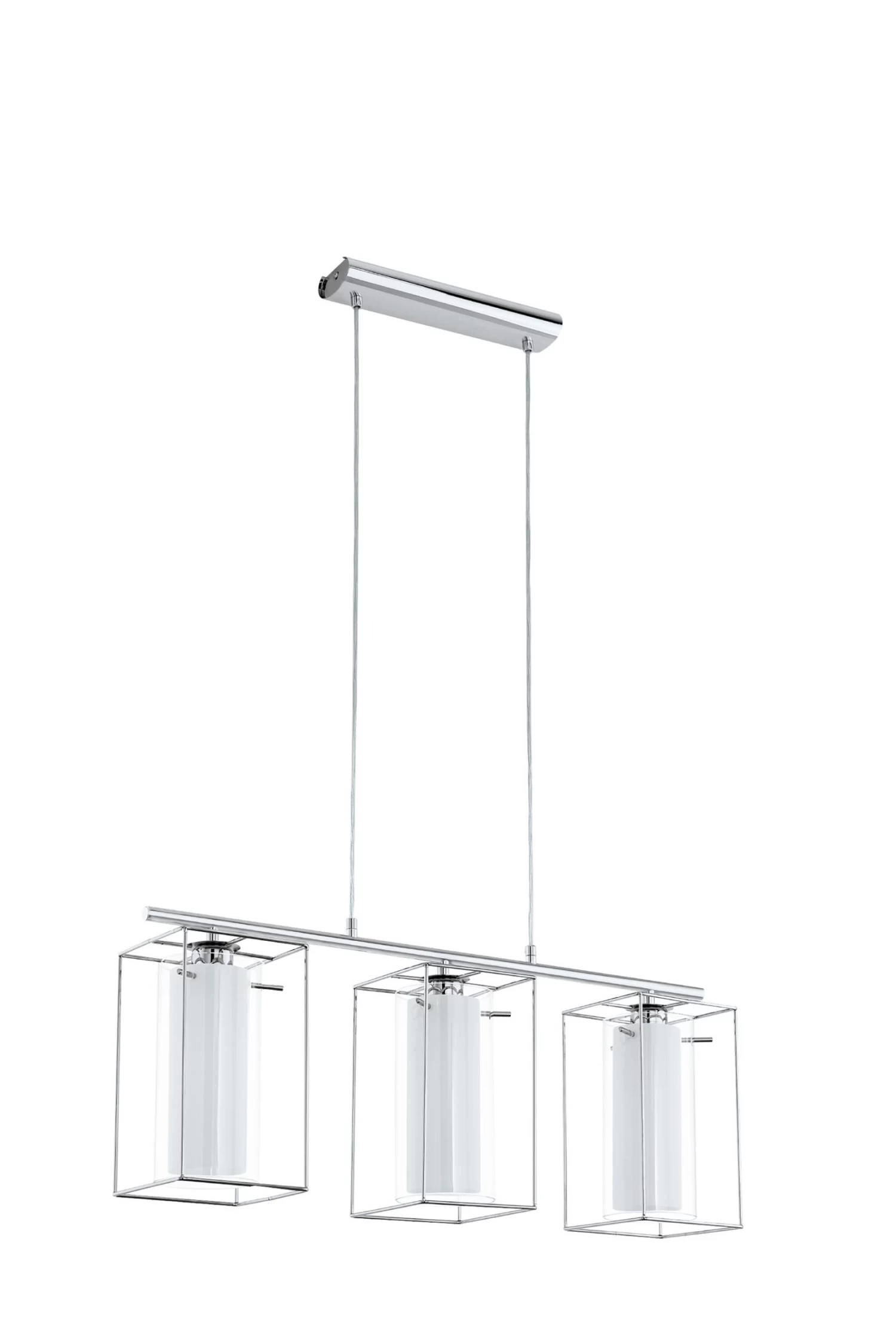 Eglo Chrome And Clear Loncino 3 Light Glass Ceiling Light Pendant 5 Eglo Chrome And Clear Loncino 3 Light Glass Ceiling Light Pendant - Image 3