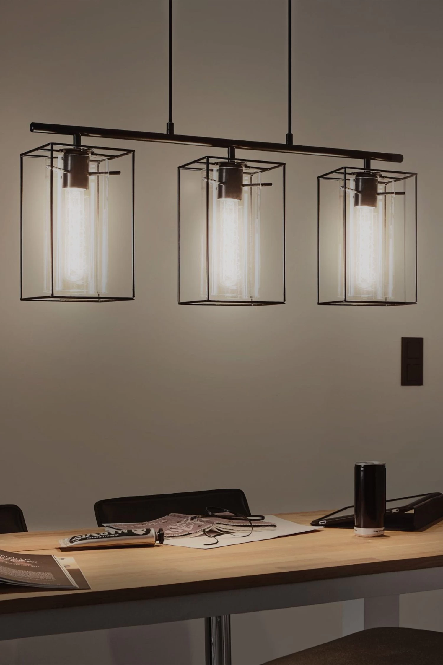 Eglo Loncino 3 Light Glass Ceiling Light Pendant 4 Eglo Loncino 3 Light Glass Ceiling Light Pendant - Image 2