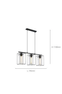 Eglo Loncino 3 Light Glass Ceiling Light Pendant 9 Eglo Loncino 3 Light Glass Ceiling Light Pendant -Eglo U73350s4