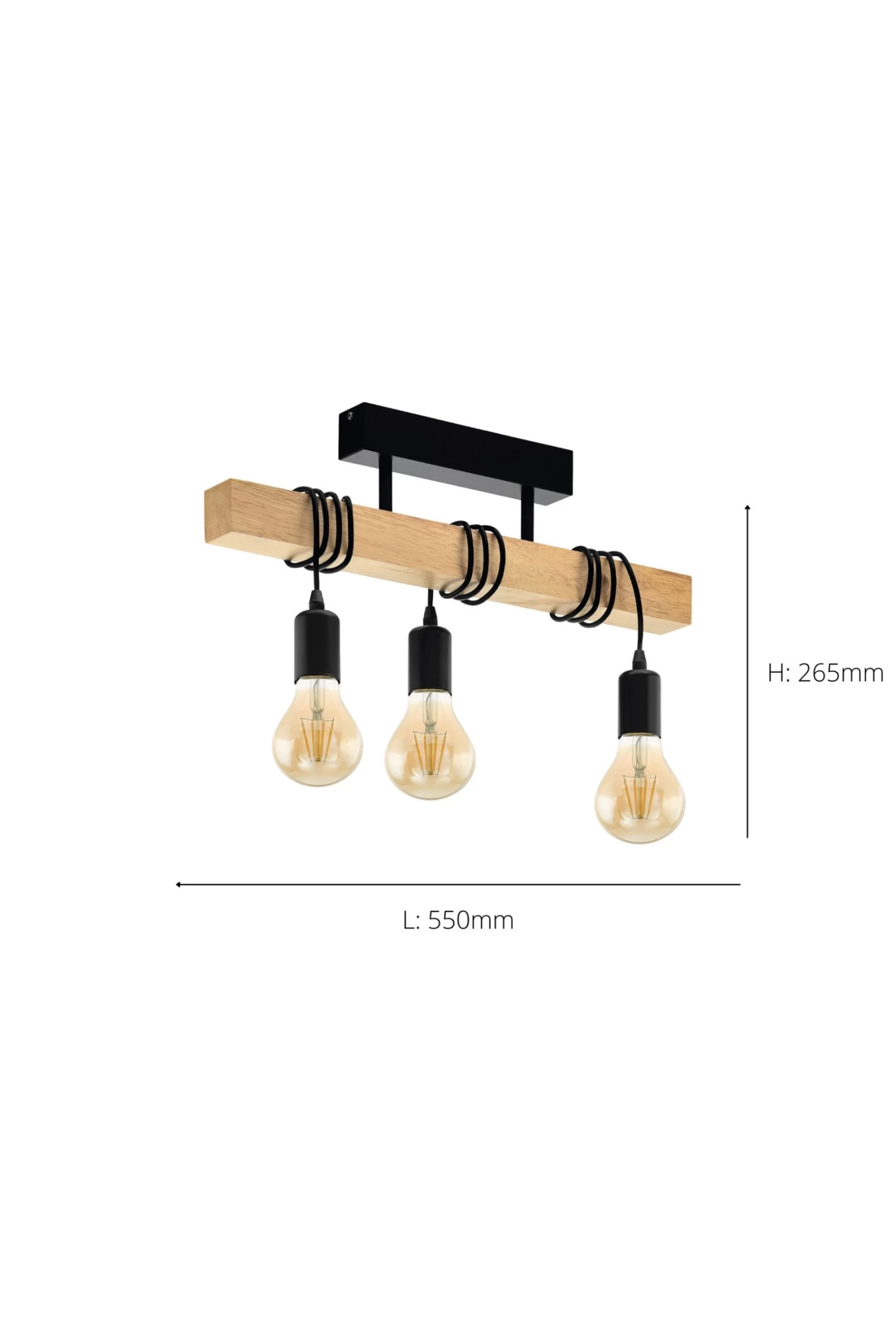 Eglo Townshend 3 Light Ceiling Light 6 Eglo Townshend 3 Light Ceiling Light - Image 4