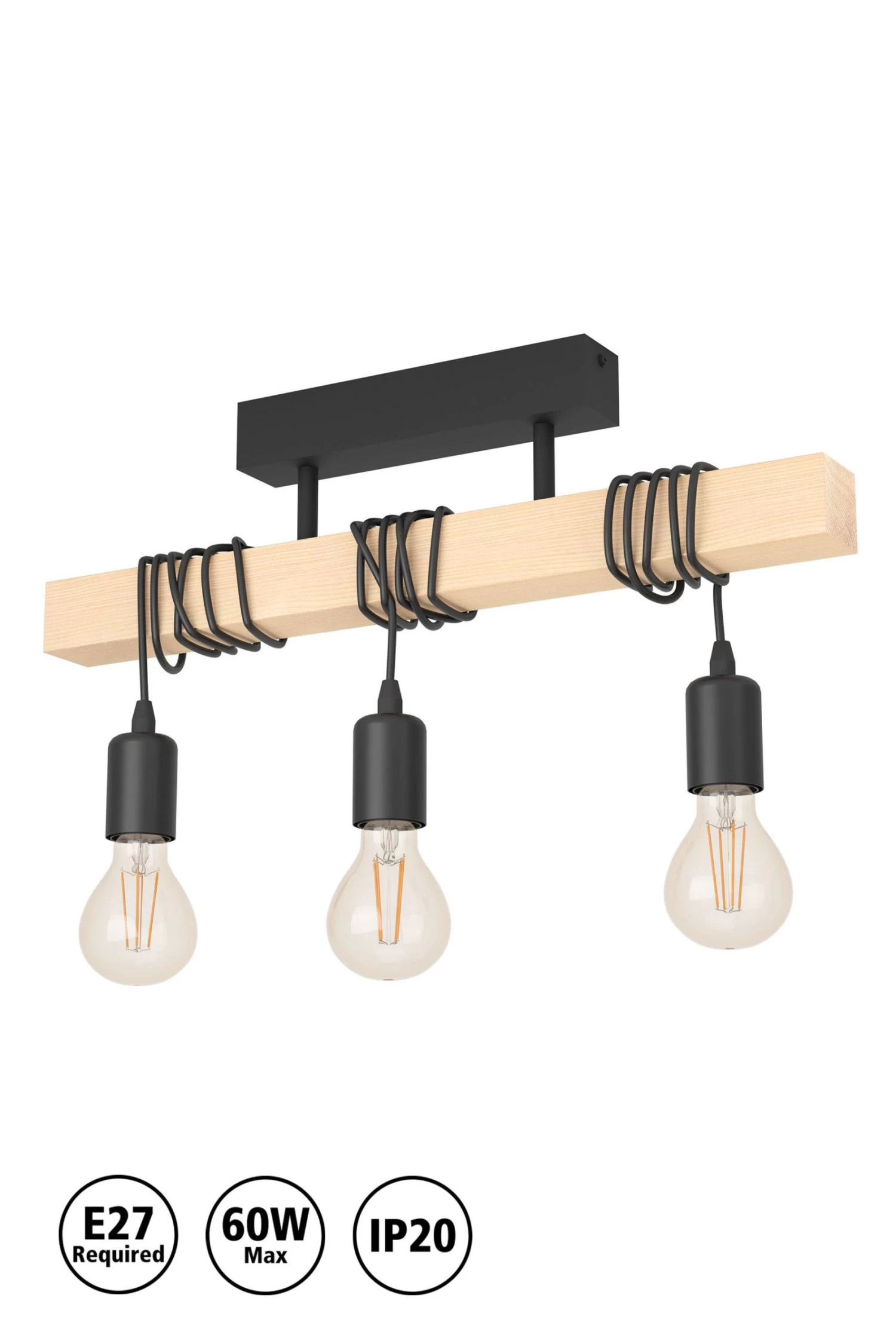 Eglo Townshend 3 Light Ceiling Light 7 Eglo Townshend 3 Light Ceiling Light - Image 5