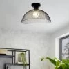 Eglo Pompeya 1 Light Industrial Mesh Ceiling Light 2 Eglo Pompeya 1 Light Industrial Mesh Ceiling Light -Eglo U73363s
