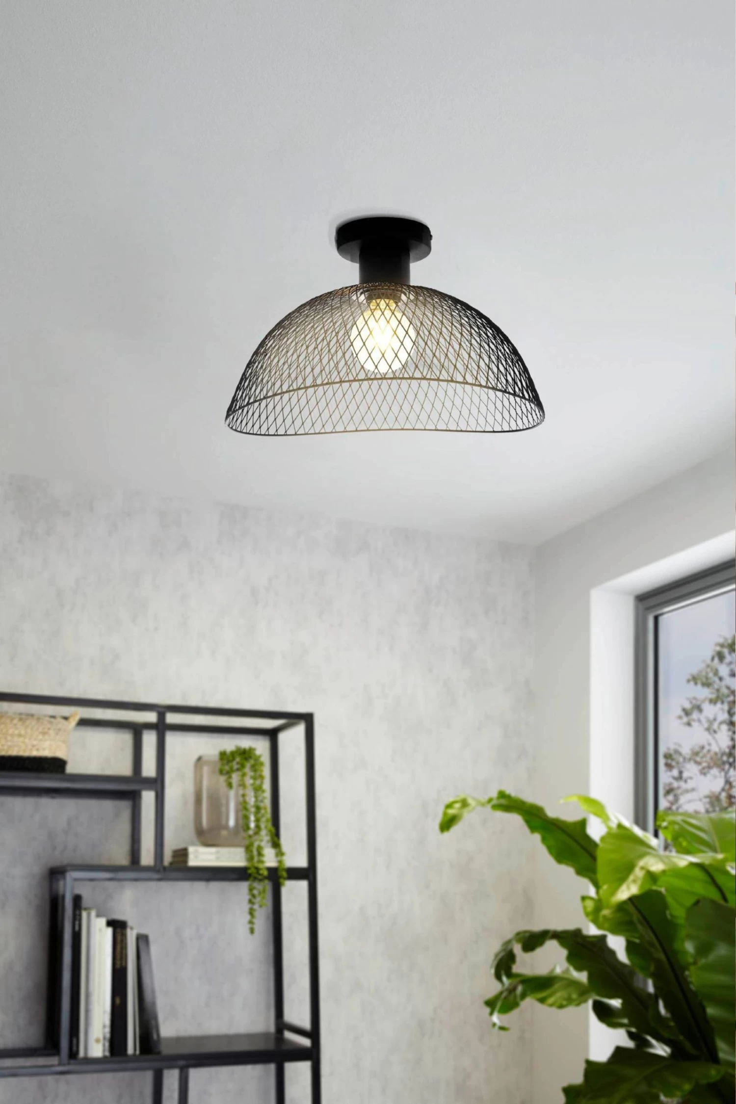 Eglo Pompeya 1 Light Industrial Mesh Ceiling Light 3 Eglo Pompeya 1 Light Industrial Mesh Ceiling Light