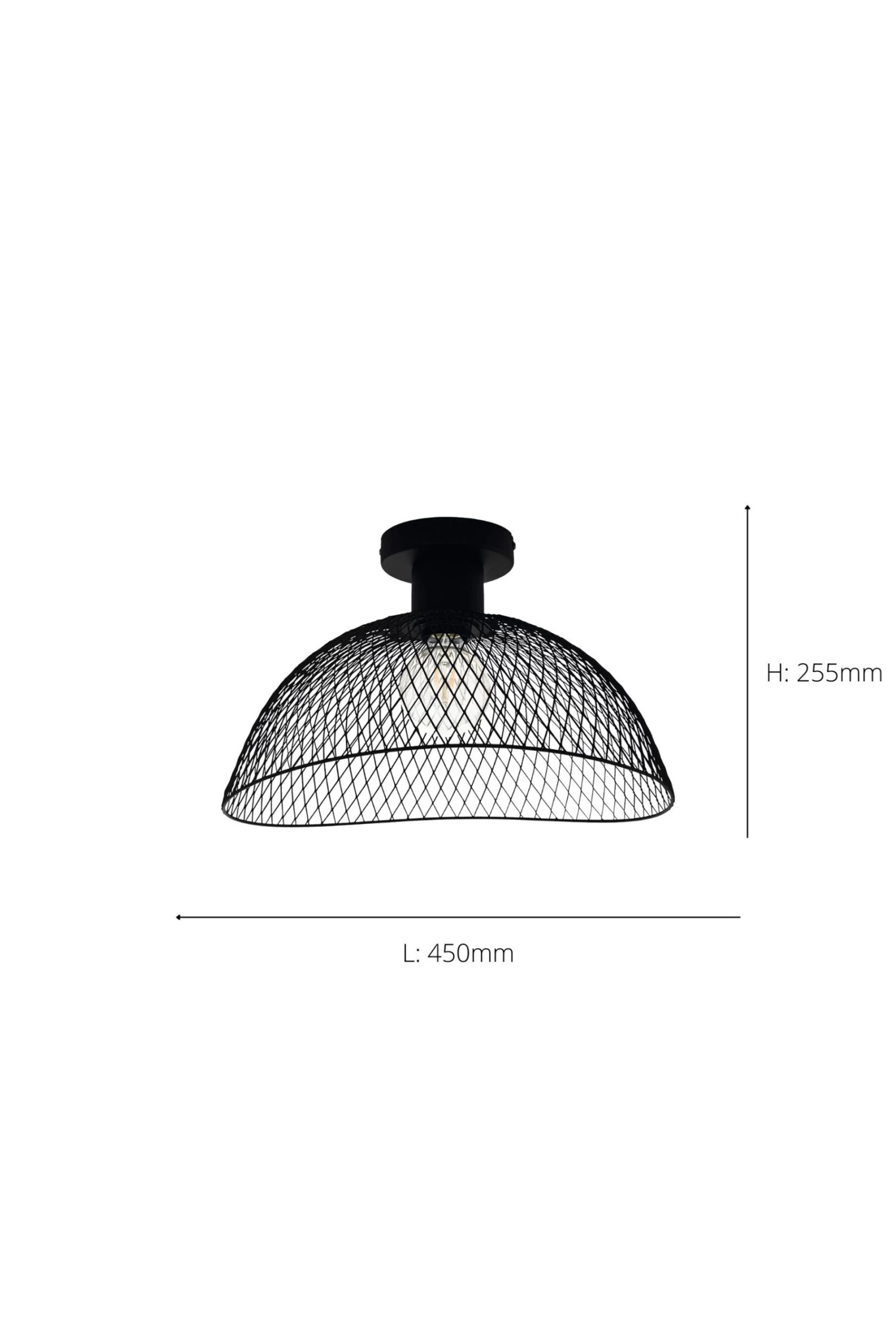Eglo Pompeya 1 Light Industrial Mesh Ceiling Light 5 Eglo Pompeya 1 Light Industrial Mesh Ceiling Light - Image 3