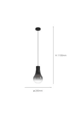 Eglo Chasely 1 Light Ombre Ceiling Light Pendant -Eglo U73364s3