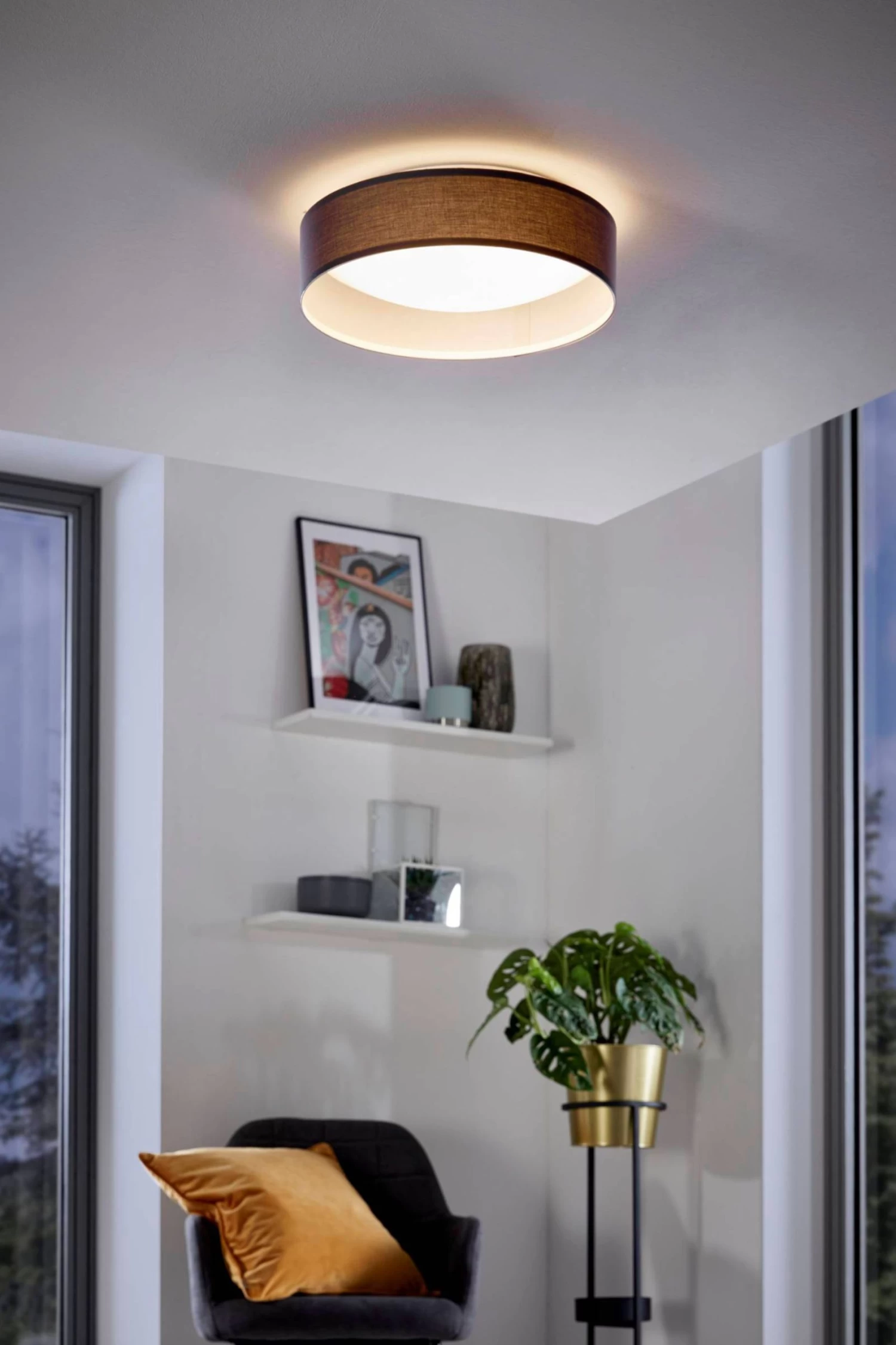 Eglo Pasteri 1 Light Fabric Ceiling Light 3 Eglo Pasteri 1 Light Fabric Ceiling Light