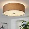 Eglo Taupe Pasteri 3 Light Fabric Ceiling Light -Eglo UU2914s