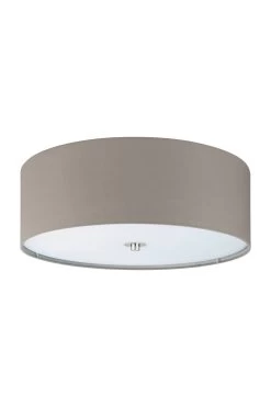 Eglo Taupe Pasteri 3 Light Fabric Ceiling Light -Eglo UU2914s3