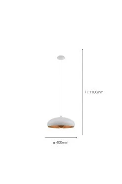 Eglo Mogano 1 Vintage Single Ceiling Light Pendant -Eglo UX3747s5