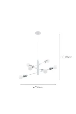 Eglo Gradoli 6-Light Sputnik Ceiling Light Pendant -Eglo UX3778s3