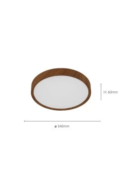Eglo Dark Wood Musurita LED Ceiling Light -Eglo UY5458s4