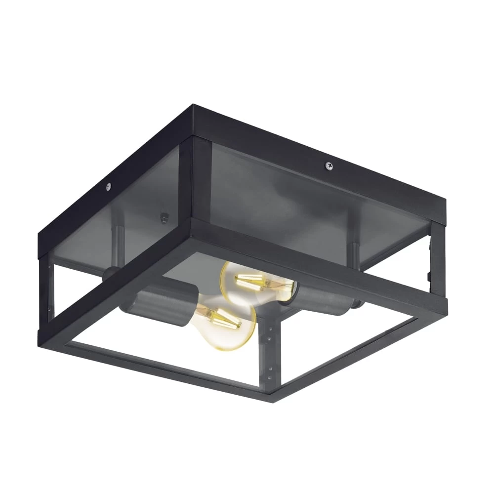 Eglo Alamonte 1 IP44 Outdoor Wall Or Ceiling Light In Black 4 Eglo Alamonte 1 IP44 Outdoor Wall Or Ceiling Light In Black - Image 2