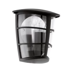 Eglo Aloria Black IP44 Exterior Cast Aluminium Wall Light