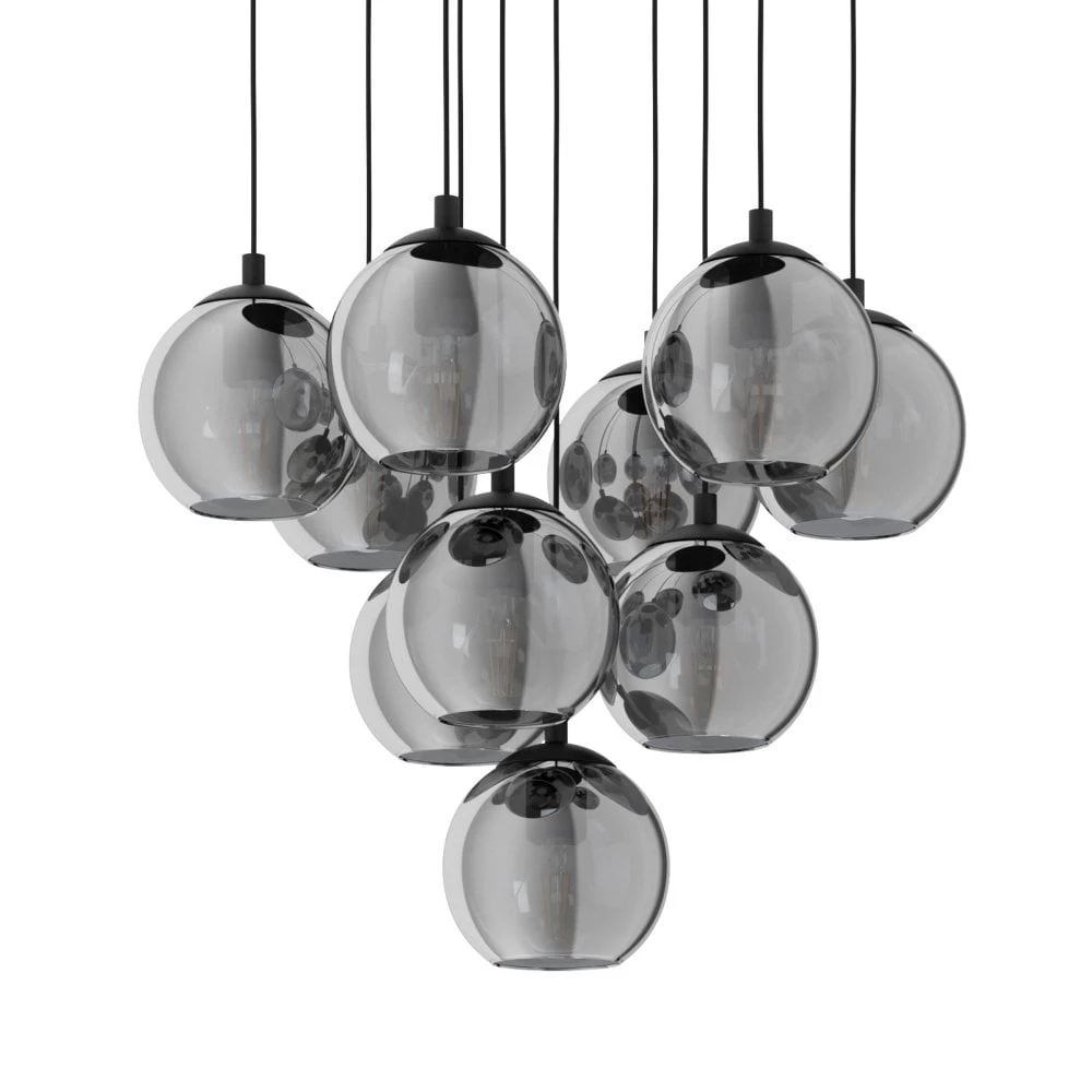 Eglo Ariscani 10 Drop Pendant With Transparent Black Vaporized Glass 5 Eglo Ariscani 10 Drop Pendant With Transparent Black Vaporized Glass - Image 3