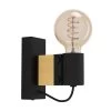 Eglo Bailrigg Wall Light In Black With Wood Detailing -Eglo eglo bailrigg wall light in black with wood detailing p23805 91221 image