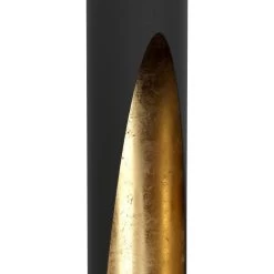 Eglo Barbotto Four Drop Linear Pendant In Black With Gold Inner Surfaces -Eglo eglo barbotto four drop linear pendant in black with gold inner surfaces p24030 93514 image