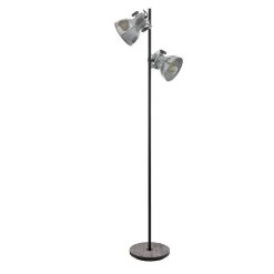 Eglo Barnstaple Floor Lamp With A Used Distressed Zinc Look