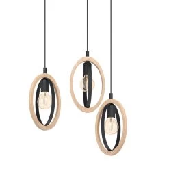 Eglo Basildon Triple Drop Pendant In Natural Wood -Eglo eglo basildon triple drop pendant in natural wood p15559 47230 image