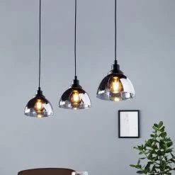 Eglo Beleser 3 Drop Pendant In Vaporized Transparent Black Glass 7 Eglo Beleser 3 Drop Pendant In Vaporized Transparent Black Glass -Eglo eglo beleser 3 drop pendant in vaporized transparent black glass p17520 54680 image