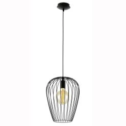 Eglo Black Newtown Large Breakfast Bar Cage Pendant Light -Eglo eglo black newtown large breakfast bar cage pendant light p2115 3520 image