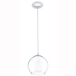 Eglo Bolsano Clear Glass Globe Pendant Light -Eglo eglo bolsano clear glass globe pendant light p1450 3461 image