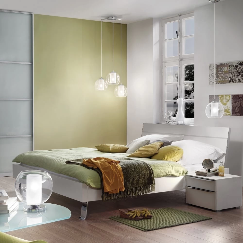 Eglo Bolsano Triple Glass Globe Pendant Light 6 Eglo Bolsano Triple Glass Globe Pendant Light - Image 4