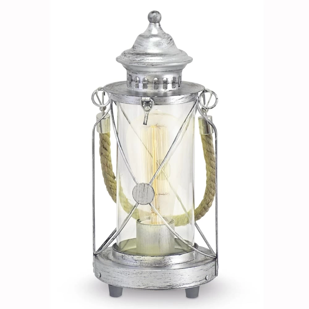 Eglo Bradford Antique Silver Rope Lantern Style Table Lamp 4 Eglo Bradford Antique Silver Rope Lantern Style Table Lamp - Image 2