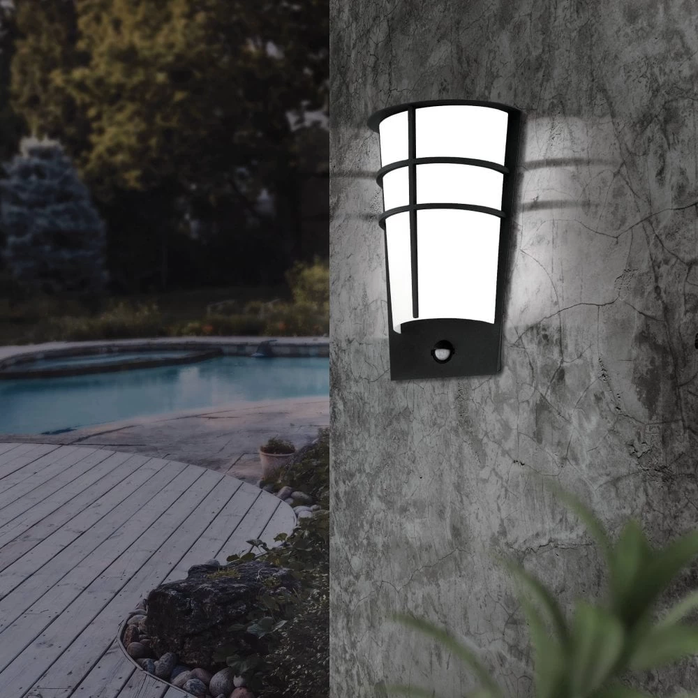 Eglo Breganzo 1 IP44 Outdoor PIR Wall Light In Anthracite 4 Eglo Breganzo 1 IP44 Outdoor PIR Wall Light In Anthracite - Image 2