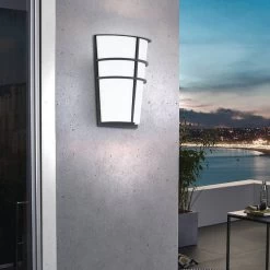 Eglo Breganzo IP44 Outdoor Wall Light In Anthracite