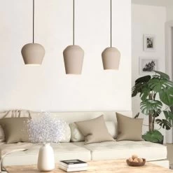 Eglo Cambaito Triple Drop Linear Pendant In A Sandy Finish