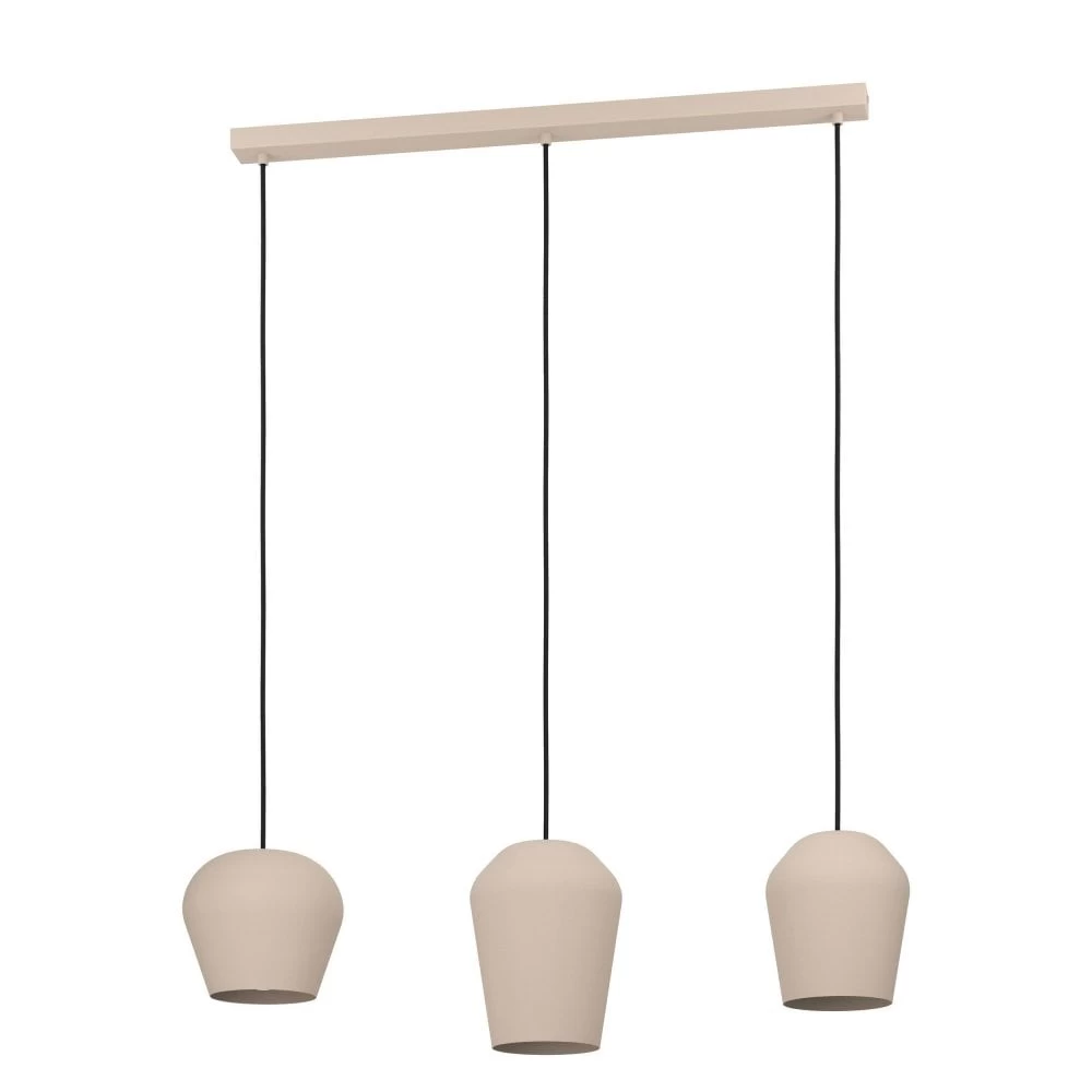 Eglo Cambaito Triple Drop Linear Pendant In A Sandy Finish 4 Eglo Cambaito Triple Drop Linear Pendant In A Sandy Finish - Image 2