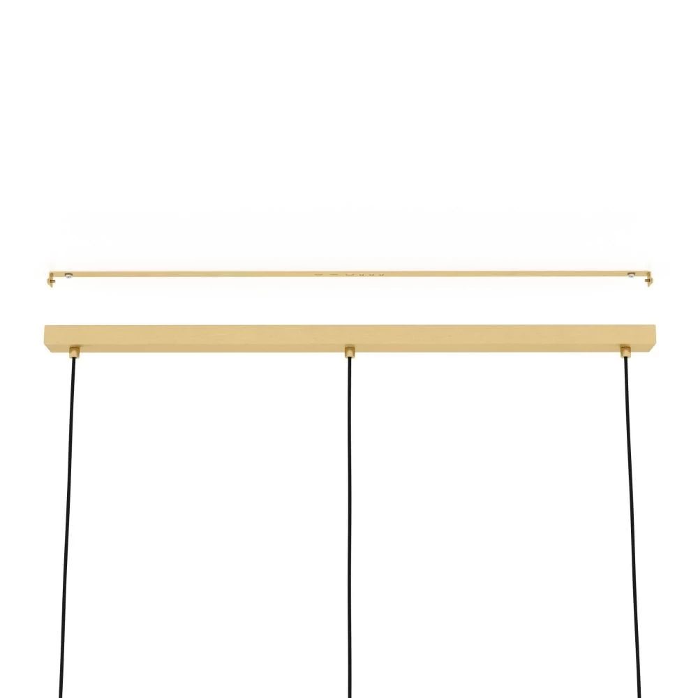 Eglo Caprarola Triple Drop Linear Pendant With Satin Sandy Coloured Glass Diffusers 9 Eglo Caprarola Triple Drop Linear Pendant With Satin Sandy Coloured Glass Diffusers - Image 7