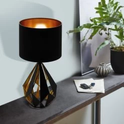 Eglo Carlton 5 Black & Copper Table Lamp