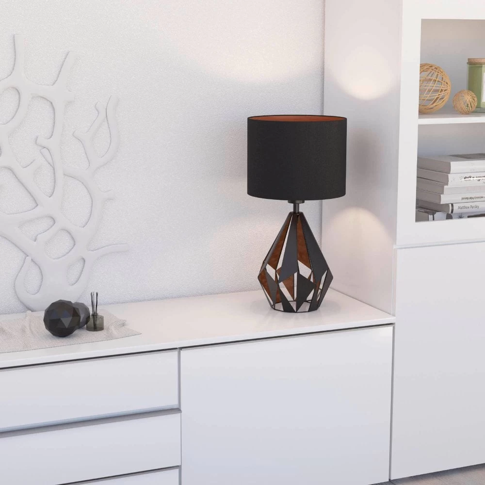 Eglo Carlton 5 Black & Copper Table Lamp 5 Eglo Carlton 5 Black & Copper Table Lamp - Image 3