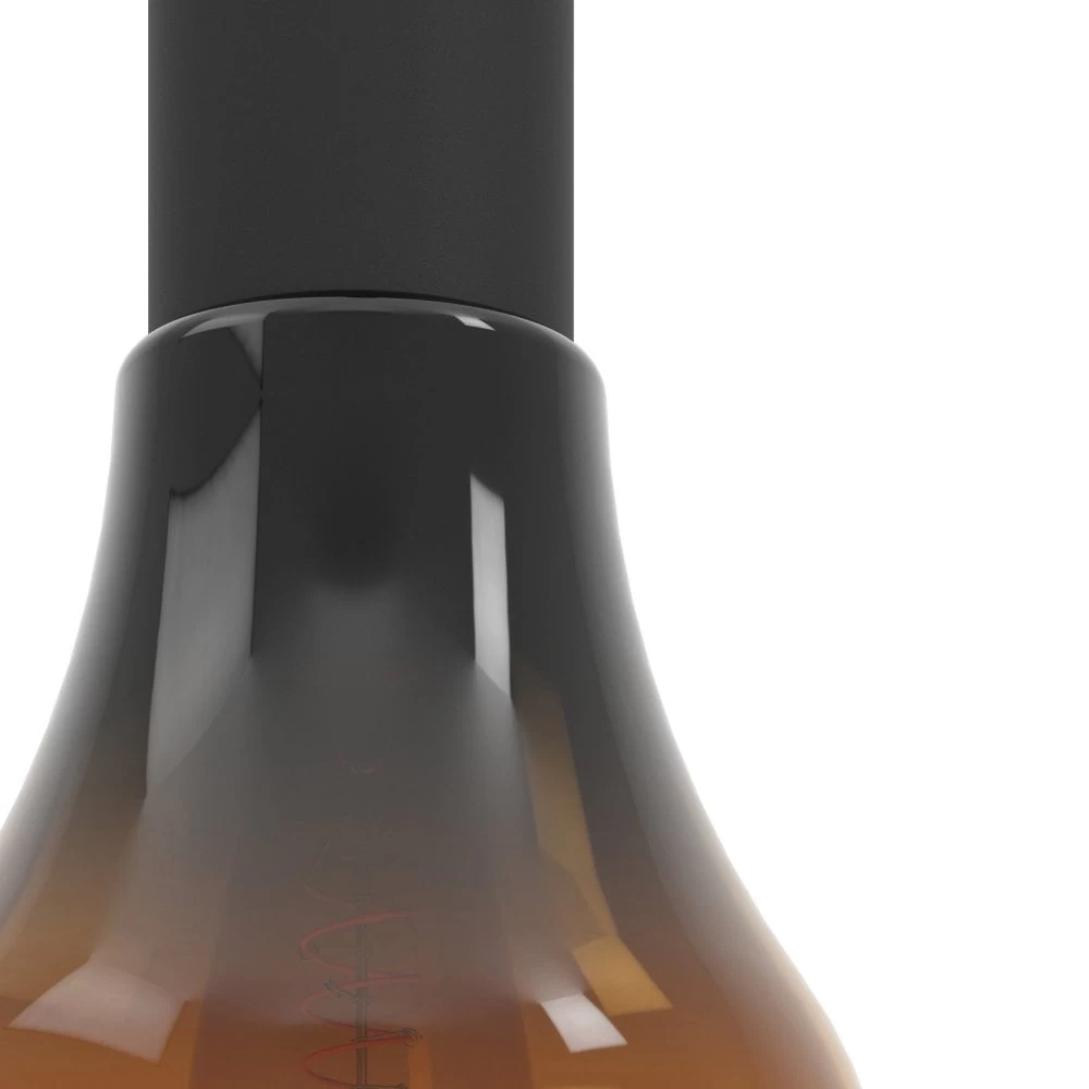 Eglo Chasely Single Drop Pendant With Black Brown Transparent Glass 5 Eglo Chasely Single Drop Pendant With Black Brown Transparent Glass - Image 3