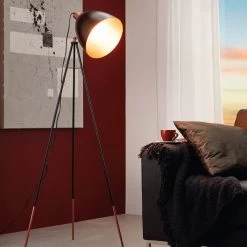 Eglo Chester Black And Copper Floor Lamp -Eglo eglo chester black and copper floor lamp p6168 89346 image