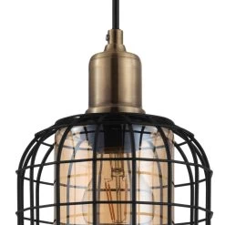 Eglo Chisle Triple Drop Round Pendant In Black & Bronze With Amber Vaporized Glass -Eglo eglo chisle triple drop round pendant in black bronze with amber vaporized glass p23595 89894 image