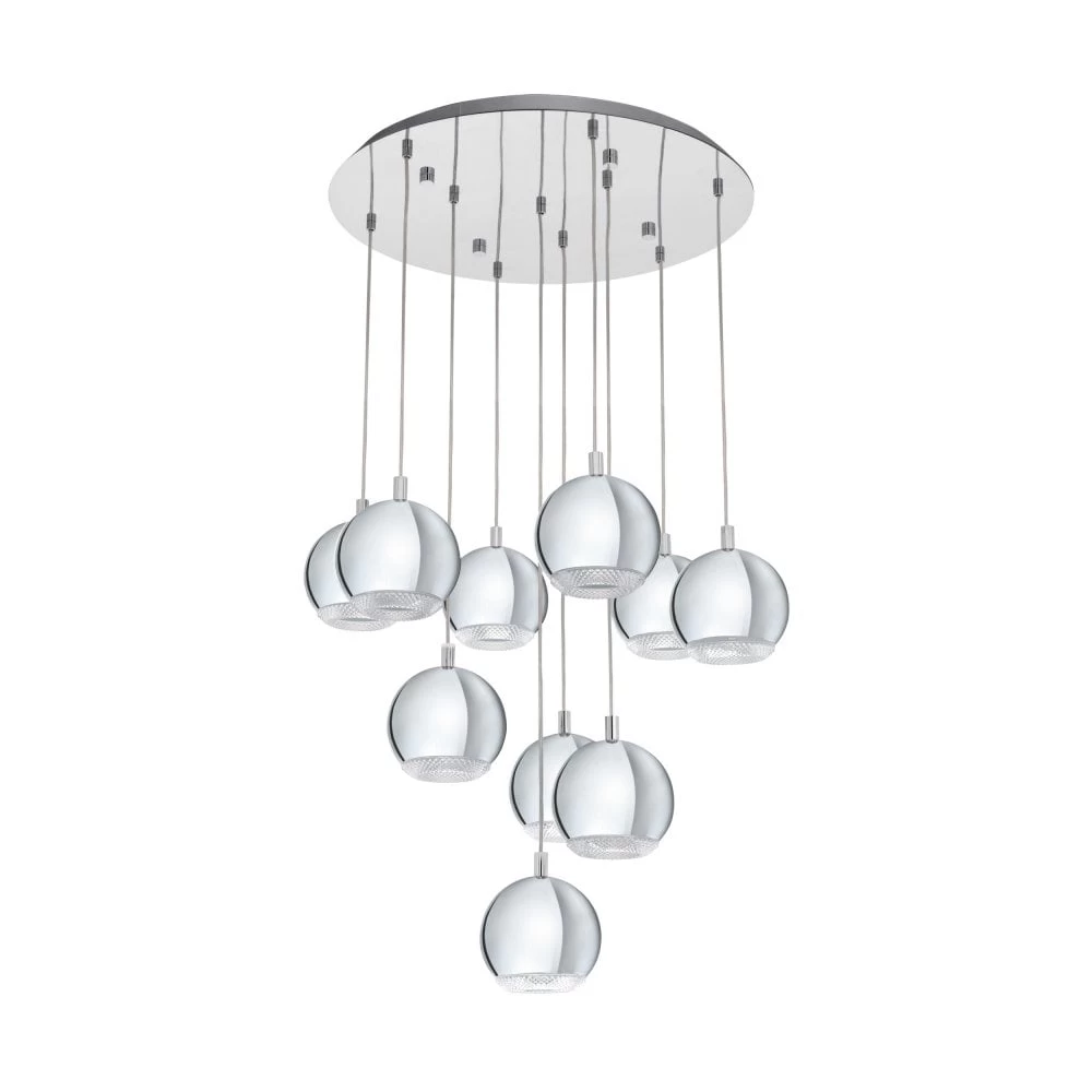 Eglo Conessa Ten Drop Pendant In Chrome 4 Eglo Conessa Ten Drop Pendant In Chrome - Image 2